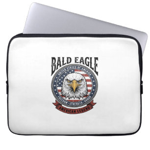 Funda Para Portátil Diseño de camiseta patriótica de águila calva vint