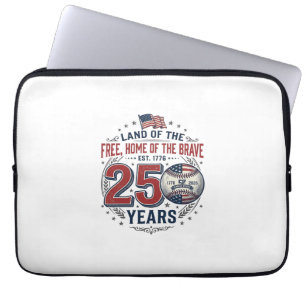 Funda Para Portátil Diseño de Camiseta Vintage 250 Años de Béisbol Pat