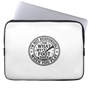 Funda Para Portátil Diseño de camiseta vintage con advertencia diverti