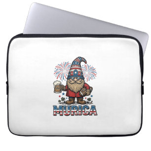 Funda Para Portátil Diseño de camiseta vintage de cerveza de gnomo pat