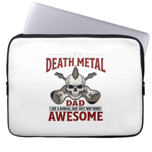 Funda Para Portátil Diseño de camiseta vintage de guitarra de cráneo d