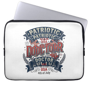 Funda Para Portátil Diseño de camiseta vintage del 4 de julio del Doct