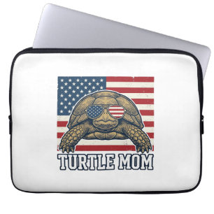 Funda Para Portátil Diseño de camiseta Vintage Patriótica Tortuga Mamá