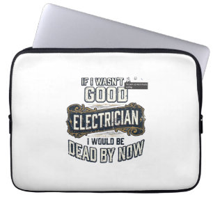 Funda Para Portátil Diseño de cita de grabado vintage electricista div