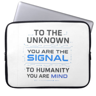 Funda Para Portátil Diseño de citas de IA - Señal a una mente desconoc