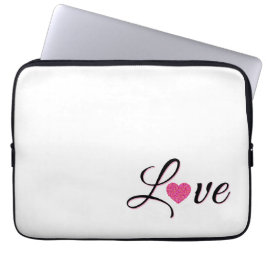 Funda Para Portátil Diseño de corazón punteado minimalista