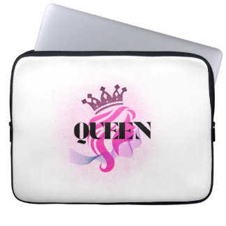 Funda Para Portátil Diseño de Corona de Reina Rosa – Poder Femenino Co