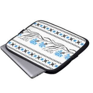 Funda Para Portátil Diseño de costillas de flor azul