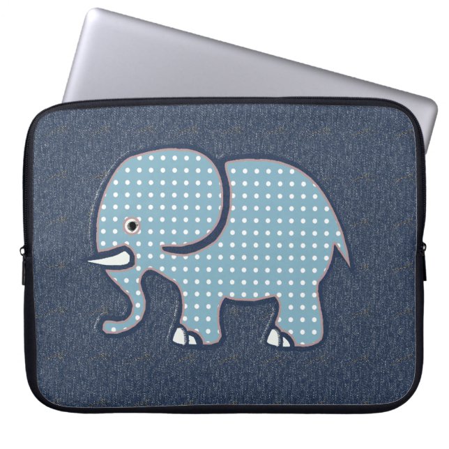 Funda Para Portátil diseño de elefantes lindos (Frente)