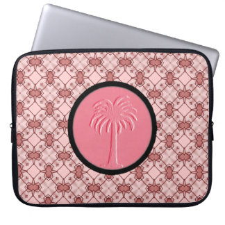 Funda Para Portátil Diseño de Entramado Geométrico Rosa-Palm Carolina