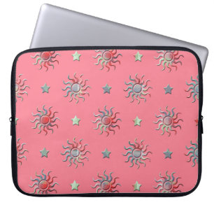 Funda Para Portátil Diseño de estrellas y sol colorido