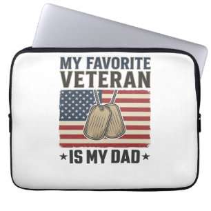 Funda Para Portátil Diseño de etiquetas de perro patrióticas para papá