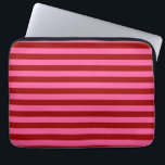 Funda Para Portátil Diseño de franjas rosadas rojas maroon<br><div class="desc">Maroon rayas rojas oscuras y rosas patrón de repetición horizontal sin costura Diseño</div>
