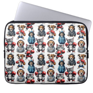 Funda Para Portátil Diseño de gatos y perros de dibujos animados