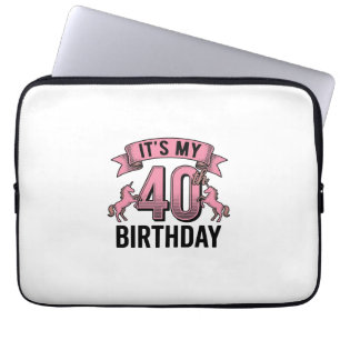 Funda Para Portátil Diseño de grabado vintage de unicornio para cumple