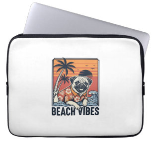 Funda Para Portátil Diseño de grabado vintage pug de vibraciones de pl