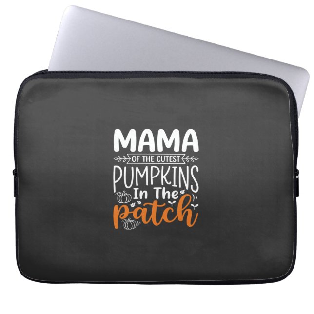 Funda Para Portátil Diseño de Halloween de Mama Pumpkins Patch_1 (Frente)
