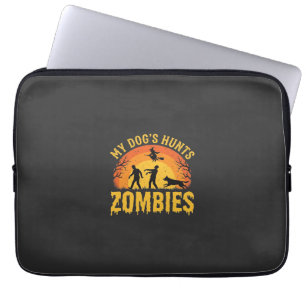 Funda Para Portátil Diseño de Halloween de perro caza zombies