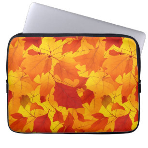 Funda Para Portátil Diseño de hojas brillantes y soleadas de otoño