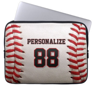 Funda Para Portátil Diseño de jugador de béisbol con número de jersey