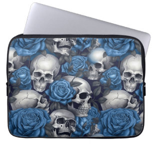 Funda Para Portátil Diseño de la serie Skull y Rosas 12
