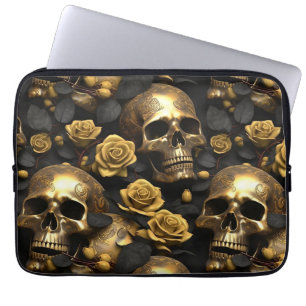 Funda Para Portátil Diseño de la serie Skull y Rosas 8
