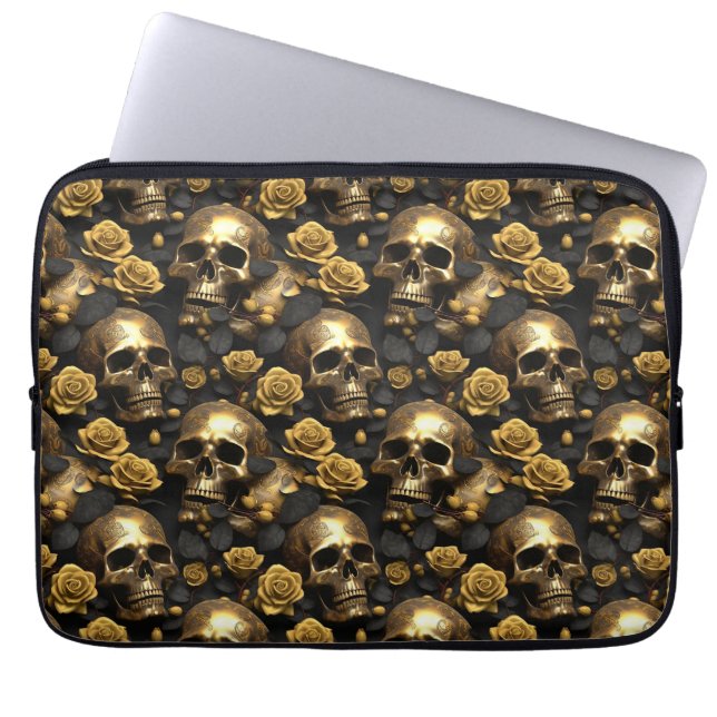 Funda Para Portátil Diseño de la serie Skull y Rosas 8 (Frente)