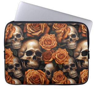 Funda Para Portátil Diseño de la serie Skull y Rosas 9