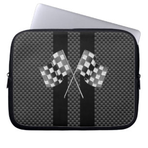 Funda Para Portátil Diseño de las banderas de las Carreras en estilo