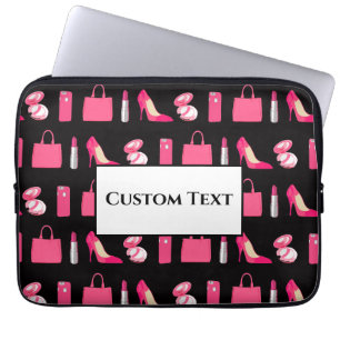 Funda Para Portátil Diseño de las cosas rosadas y negras
