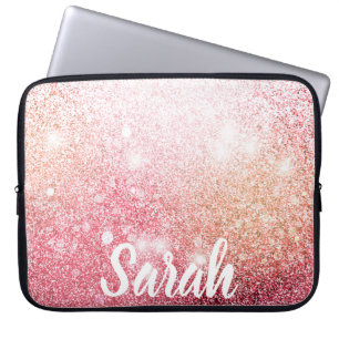 Funda Para Portátil Diseño de lujo Purpurina rosa
