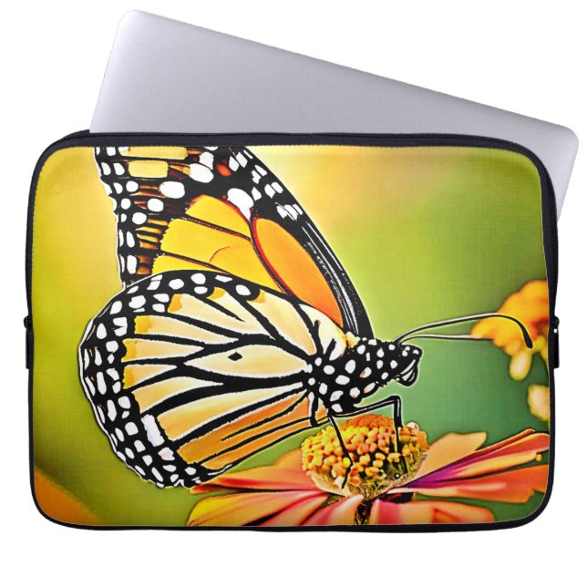 Funda Para Portátil Diseño de mariposa monarca (Frente)