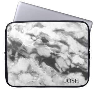 Funda Para Portátil Diseño De Mármol Blanco Y Gris