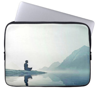 Funda Para Portátil Diseño de Meditación Pacífica de Mountain Zen