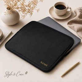 Funda Para Portátil Diseño de Nombre Personalizado Elegante