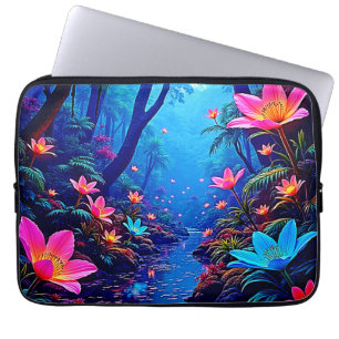 Funda Para Portátil Diseño de oasis de jungla etérea brillante