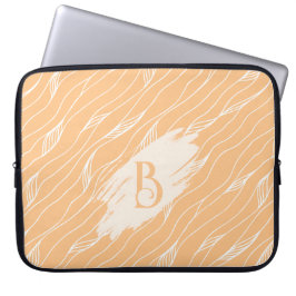 Funda Para Portátil Diseño de ondas de melocotón orgánico, personaliza