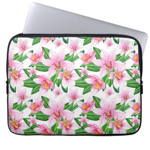Funda Para Portátil Diseño de orquídeas acuarelas 12