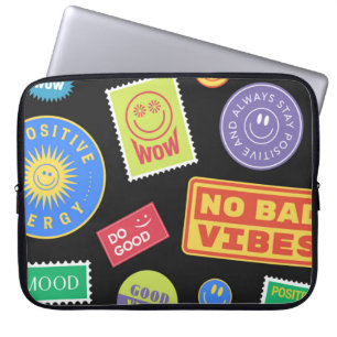 Funda Para Portátil Diseño de parches de moda de Guay. Resumen de ante