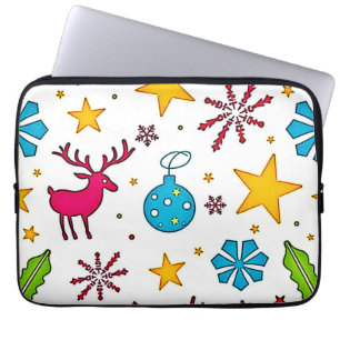 Funda Para Portátil Diseño de patrón mágico de renos festivos
