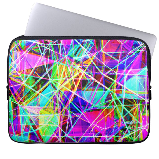 Funda Para Portátil Diseño de patrones abstractos vibrantes (Frente)