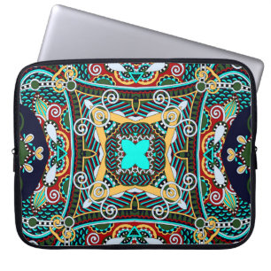 Funda Para Portátil diseño de patrones cuadrados de pañuelo de cuello 
