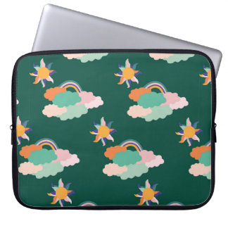 Funda Para Portátil Diseño de patrones impecable con nubes coloridas y