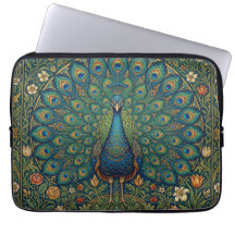 Diseño de pavo real bohemio vintage elegante