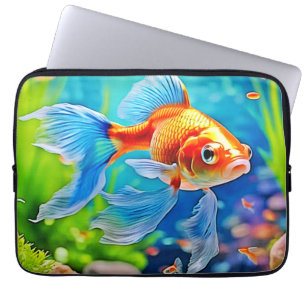 Funda Para Portátil Diseño de pez dorado de un tanque colorido