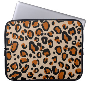 Funda Para Portátil Diseño de piel de leopardo, patrón sin fisuras.