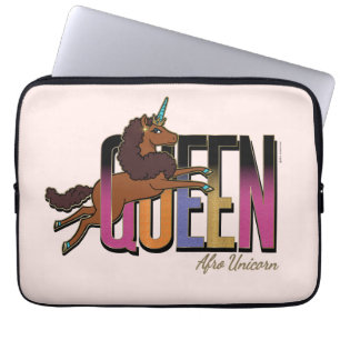 Funda Para Portátil Diseño de Reina de Afro Unicornio
