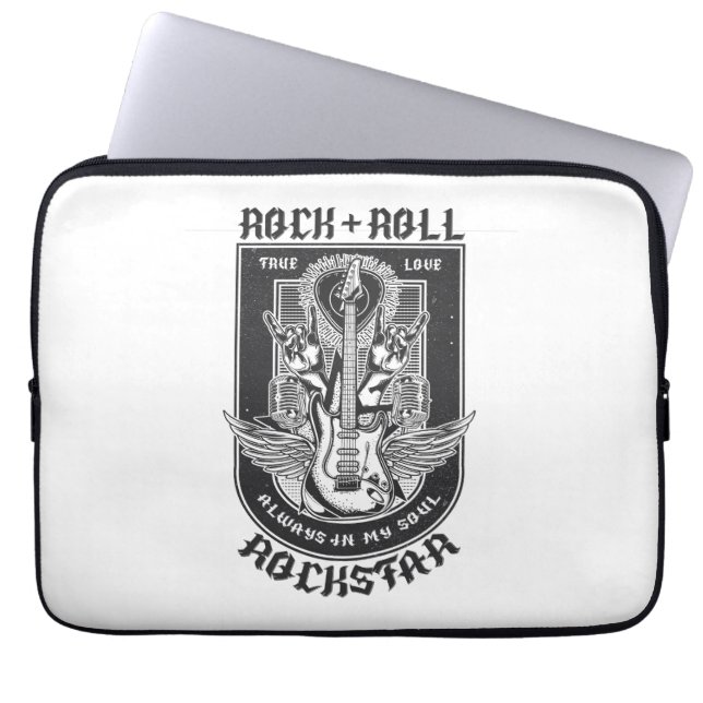 Funda Para Portátil Diseño de rock de guitarra (Frente)