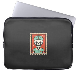 Funda Para Portátil Diseño de sello de enfermera esqueleto de Hallowee