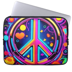 Funda Para Portátil Diseño de signo de paz vibrante